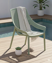 Silla Lounge Ibiza, Verdematcha, con espaldar y reposa brazos X4