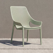 Silla Lounge Ibiza, Verdematcha, con espaldar y reposa brazos
