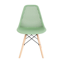 Silla Aira, Color Verde Oliva, con Espaldar y Patas en Madera
