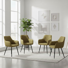 Silla Neo, Color Verde, Con espaldar y diseño Moderno X4