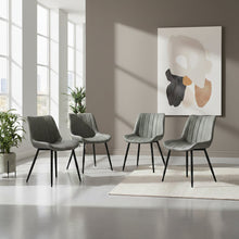 Silla Nova, Color Verde Salvia, Con espaldar y diseño Moderno X4