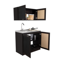 Cocina Integral Toronto, Wengue, Incluye Mesón Izquierdo ZF