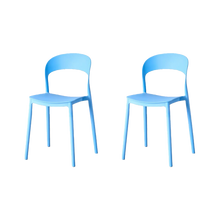Silla Patrick, Color Azul, Con espaldar y diseño Moderno X2