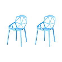 Silla Roxy, Color Azul, Con espaldar y diseño Moderno X2