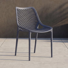 Silla Miame, Gris Oscuro, con Espaldar y Reposa Brazos