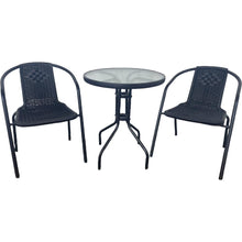 Juego de Terraza Rattan Balí, Color Negro