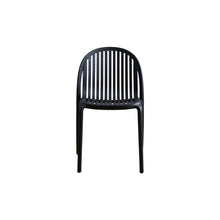 Set de 2 Sillas Marruecos, Negro, con Espaldar en Rayas y Diseño Minimalista