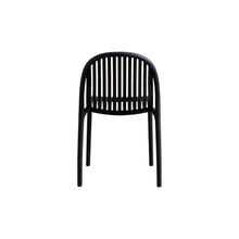 Set de 2 Sillas Marruecos, Negro, con Espaldar en Rayas y Diseño Minimalista