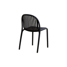 Set de 2 Sillas Marruecos, Negro, con Espaldar en Rayas y Diseño Minimalista
