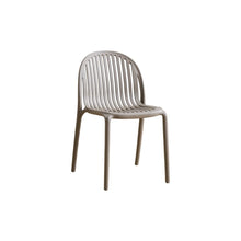 Set de 4 Sillas Marruecos, Taupe, con Espaldar en Rayas y Diseño Minimalista
