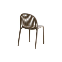 Silla Marruecos, Taupe, con Espaldar en Rayas y Diseño Minimalista