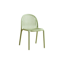 Set de 2 Sillas Marruecos, Verde Olivo, con Espaldar en Rayas y Diseño Minimalista