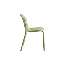 Set de 4 Sillas Marruecos, Verde Olivo, con Espaldar en Rayas y Diseño Minimalista