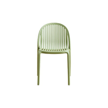 Set de 4 Sillas Marruecos, Verde Olivo, con Espaldar en Rayas y Diseño Minimalista