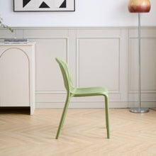 Set de 4 Sillas Marruecos, Verde Olivo, con Espaldar en Rayas y Diseño Minimalista