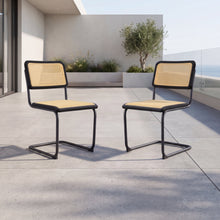 Silla Vintage, Negro y Beige, Con Espaldar Transpirable y Diseño Retro X2