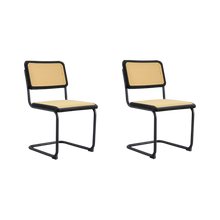 Silla Vintage, Negro y Beige, Con Espaldar Transpirable y Diseño Retro X2