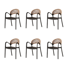 Silla Daytona, Negro y Café Claro, Con Espaldar, Reposa Brazos y Diseño Minimalista X6