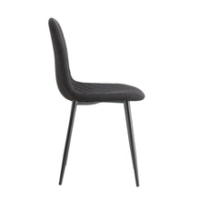 Sillas Comedor Jacob X2, Gris y Patas Negras, con respaldo y asiento con textura en forma de X