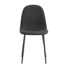 Sillas Comedor Jacob X2, Gris y Patas Negras, con respaldo y asiento con textura en forma de X