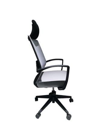 Silla de Escritorio Orlando, Negro y Gris, con Cómodo Espaldar y Rodachinas Para Su Fácil Desplazamiento