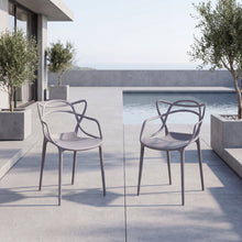 Silla Palermo, Color Gris, con Espaldar y Diseño Moderno X2
