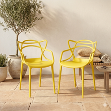 Silla Palermo, Color Amarillo, Con espaldar y diseño Moderno