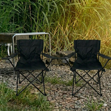 Set de 4 Sillas Plegable Camping Tanzania, Negro, Incluye Bolsa de Transporte