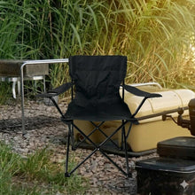 Set de 4 Sillas Plegable Camping Tanzania, Negro, Incluye Bolsa de Transporte
