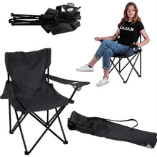 Set de 4 Sillas Plegable Camping Tanzania, Negro, Incluye Bolsa de Transporte
