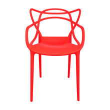 Silla Palermo, Color Rojo, con Espaldar y Diseño Moderno