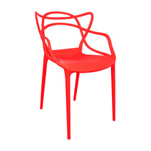 Silla Palermo, Color Rojo, con Espaldar y Diseño Moderno