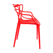 Silla Palermo, Color Rojo, con Espaldar y Diseño Moderno
