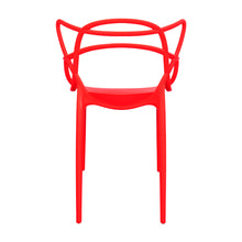 Silla Palermo, Color Rojo, con Espaldar y Diseño Moderno