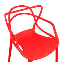 Silla Palermo, Color Rojo, con Espaldar y Diseño Moderno