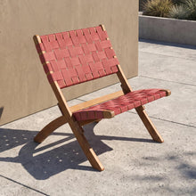Silla Plegable de Madera para Exterior Eris, Terracota, Diseño Fresco y Moderno