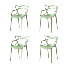 Silla Palermo, Verde Claro, con Espaldar y Diseño Moderno X4