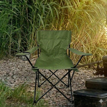 Set de 4 Sillas Plegable Camping Tanzania, Verde, con Portavasos