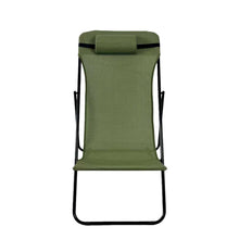 Set de 4 Sillas Plegable Reclinable Zambia, Verde, con Tres Posiciones