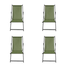 Silla Plegable Reclinable Kenya, Verde, con Tres Posiciones X4