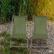 Silla Plegable Reclinable Kenya, Verde, con Tres Posiciones X2