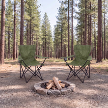 Set de 2 Sillas Plegable Camping Tanzania, Verde, Incluye Bolsa de Transporte