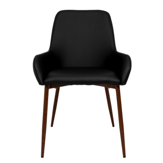 Sillas Clásicas Concept x4, Wengue y Café, con Cómodo Espaldar
