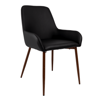 Sillas Clásicas Concept x4, Wengue y Café, con Cómodo Espaldar