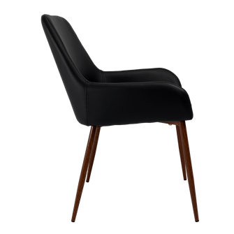 Sillas Clásicas Concept x4, Wengue y Café, con Cómodo Espaldar
