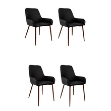 Sillas Clásicas Concept x4, Wengue y Café, con Cómodo Espaldar
