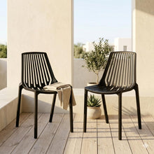 Set de 4 Sillas Tanger, Negro, con Espaldar y Diseño Moderno