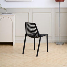 Set de 4 Sillas Tanger, Negro, con Espaldar y Diseño Moderno