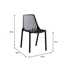 Set de 2 Sillas Tanger, Negro, con Espaldar y Diseño Moderno