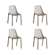 Set de 4 Sillas Tanger, Taupe, con Espaldar y Diseño Moderno